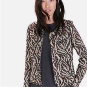 Zara Black and White Patterned Blazer